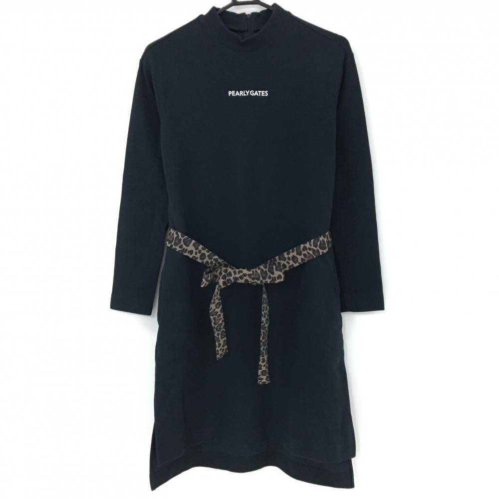 SALE価格【美品】パーリーゲイツ ハイネックワンピース ダークネイビー