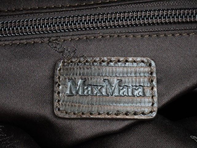 MaxMara ハンドバック 型押しレザー ブラウン 中古・古着通販】MaxMara (マックスマーラ) 2WAYハンドバッグ
