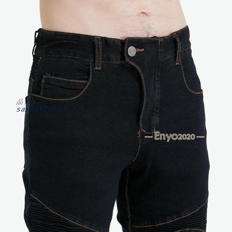 ライダーパンツメンズバイクパンツプロテクター付ジーンズデニムバイクウェアオートバイパッド膝パッド保護レーシングパンツライディングパンツ