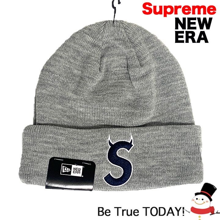 犬猫アレルギーの方はsupreme newera s logo beanie ツノ