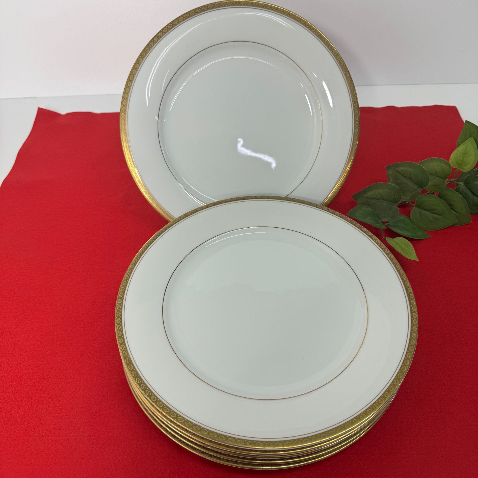 ノリタケ　リッチモンド6124　金縁プレート＆ボウル12枚セット NORITAKE JAPAN China 6124 Richmond Gold Rim Set Of 12 6 3/4