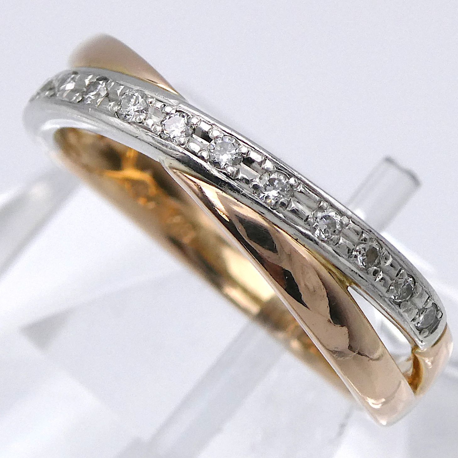 4C プラチナ950ウェーブリング ダイヤモンド 4℃ ウェーブ 一粒 プラチナ950 天然ダイヤモンドリング Pt950