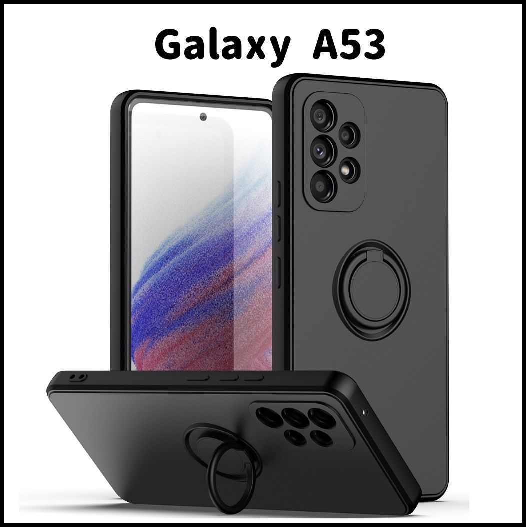 高質 Galaxy A53 カラーリング ブラック スマホケース agapeeurope.org