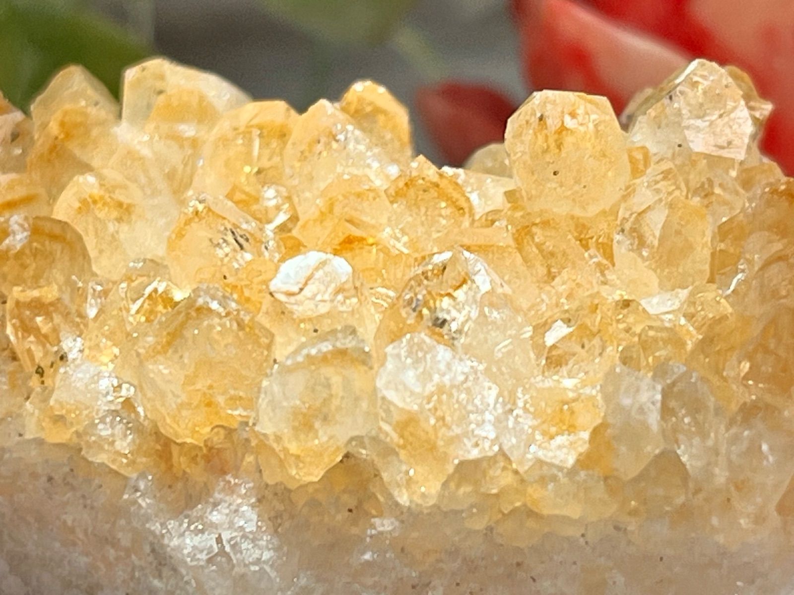 恋愛・ビジネス✨ レインボー シトリン 原石 ラフストーン ポイント 黄水晶