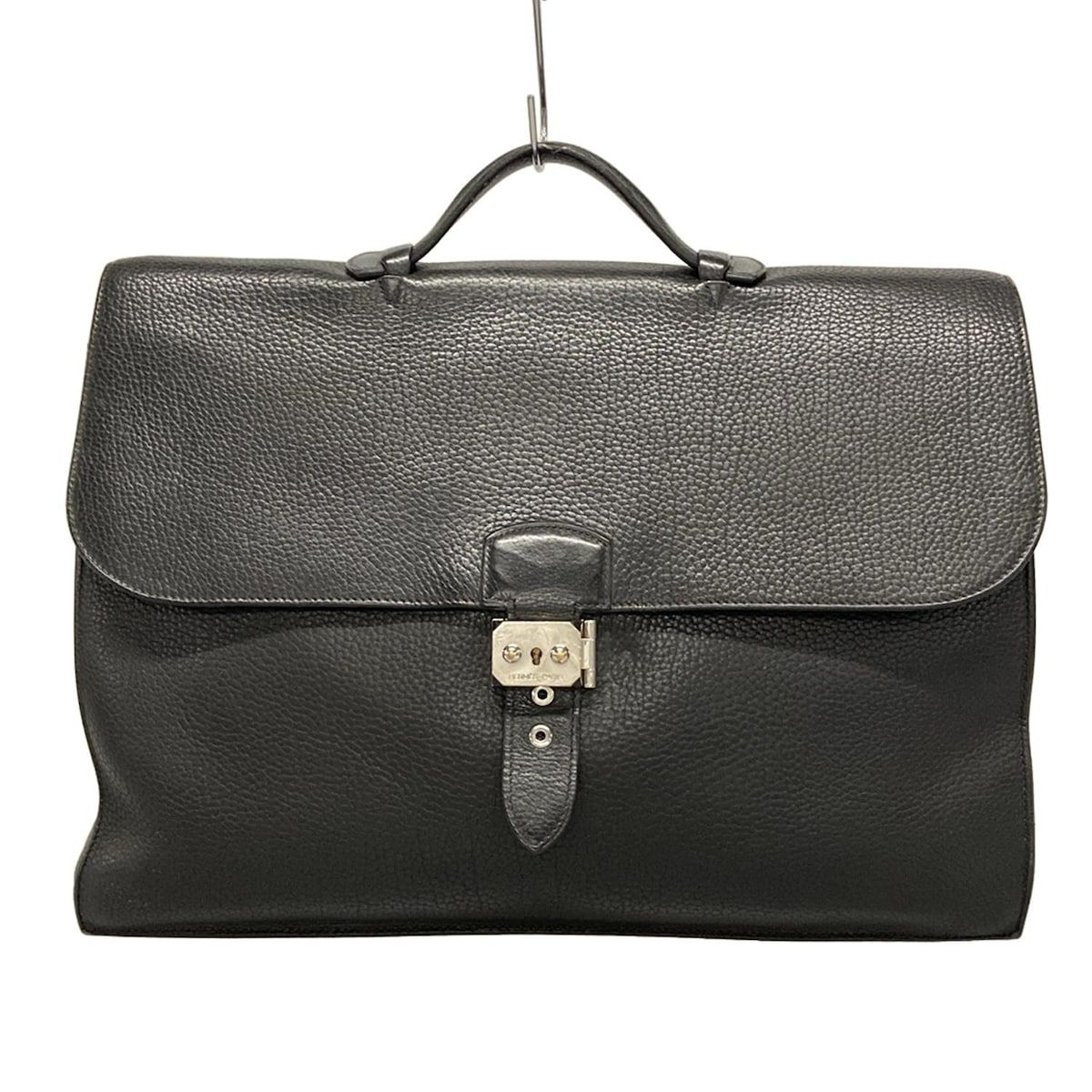 HERMES エルメス ビジネスバッグ サックアデペッシュ41 黒 シルバー金具
