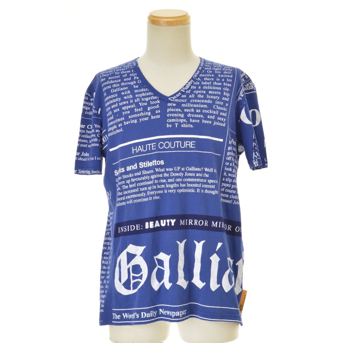 M【JOHN GALLIANO / ジョンガリアーノ】イタリア製 newspaper