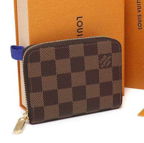 ルイ ヴィトン◎パース ダミエ エベヌ ラウンドファスナー ケース ルイ ヴィトン◎コインパース ダミエ ラウンドファスナー エベヌ