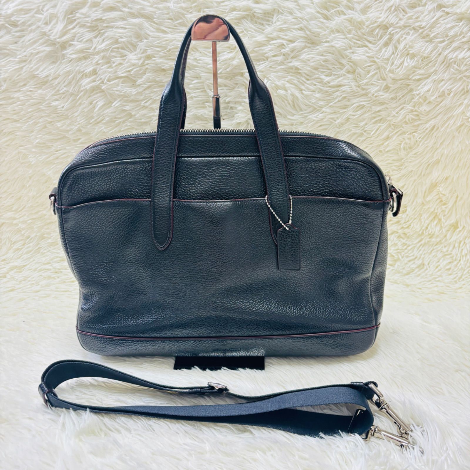 美品 Coach コーチ ハミルトン ビジネスバッグ ブリーフケース ２WAY ショルダーバッグ ブラック F11319