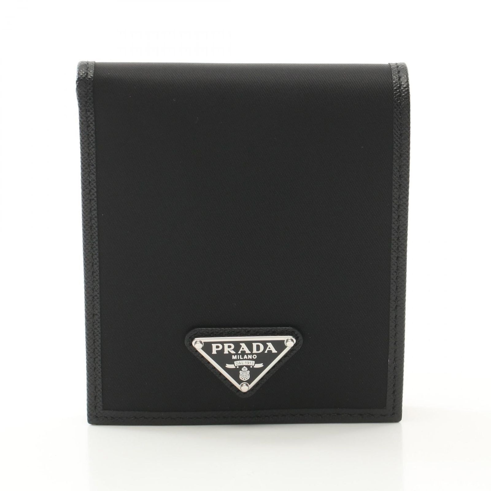 プラダ PRADA 二つ折り財布 TESSUTO SAFFIAN 2MO7382DMHF0002 ネロ ナイロン サフィアーノレザー 二つ折財布 メンズ