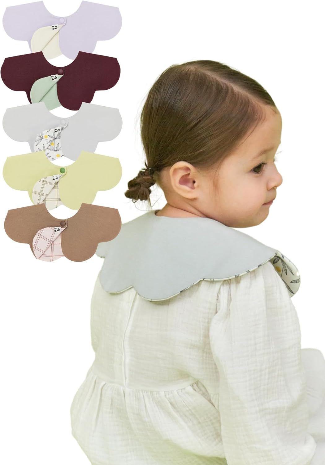 [Konny] コニーベビースタイ セット Baby Bib 360ローリング よだれかけ 吸収性・速乾性 シンプル 女の子 男の子 ベビーコーデ 出産祝い おしゃれ プレゼント