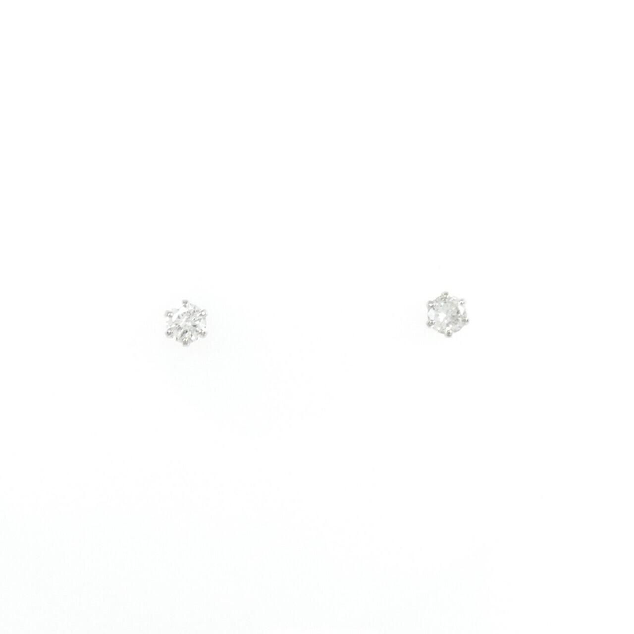 PT900 ソリティア ダイヤモンド ピアス 0.10CT