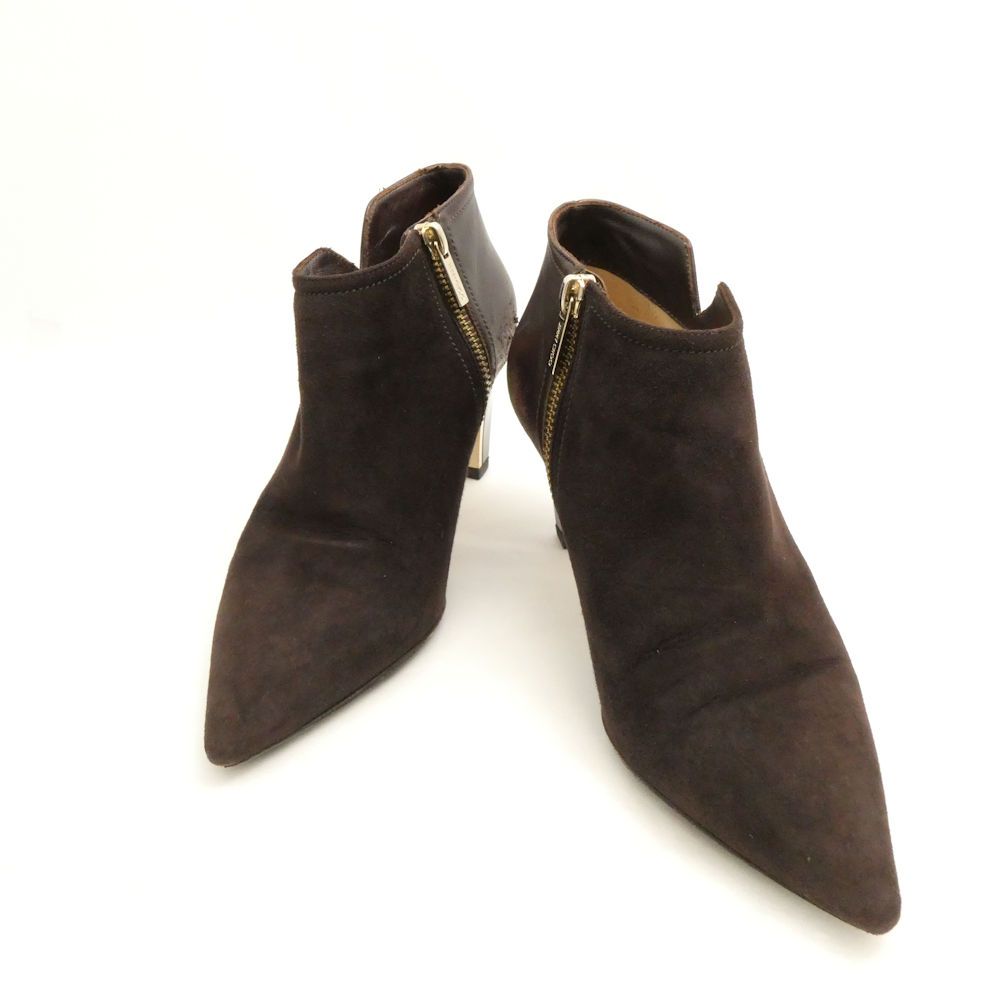 JIMMY CHOO ジミーチュウ ブーツ 35 22cm相当 スエード レザー ブーティ ヒール ポインテッドトゥ レディース AN2213