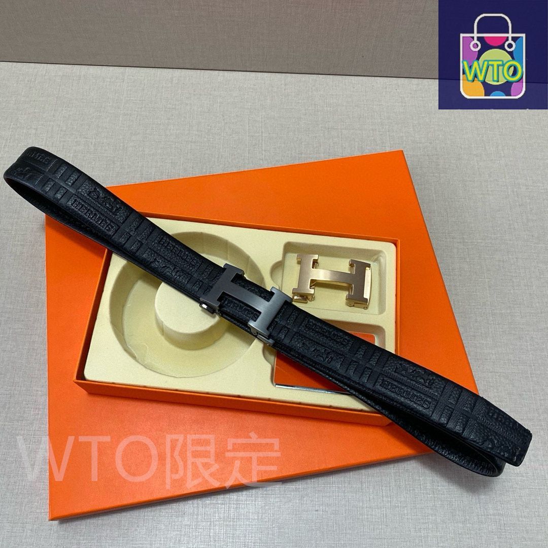 HERMES オレンジレザーベルトとHバックルセットバックル2個付き ベルトバックル 《H》 & レザーベルト（キット） 32 | Hermès
