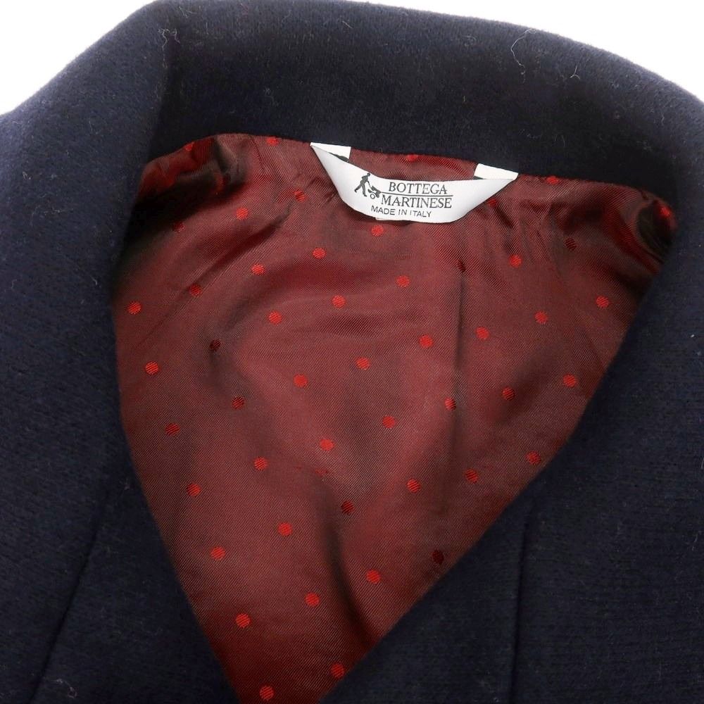 ボッテガ マルティネーゼ BOTTEGA MARTINESE ウールポリエステル ダブルブレストコート ネイビー サイズ48 メンズ KANDAIZUMI_COM