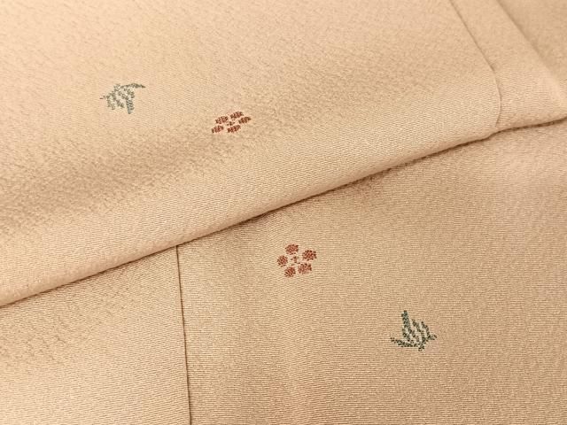 平和屋着物○本加賀友禅作家 梶山伸 紬 舞花文 正絹 逸品 AAAX0355np