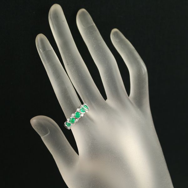 エメラルド 0.84ct ダイヤ ダイヤモンド 0.24ct リング Pt900