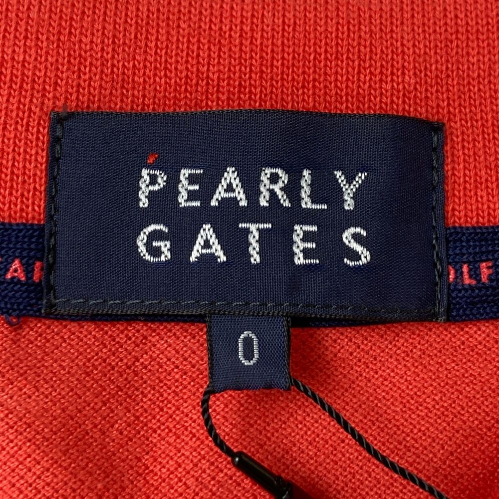サイズ：0 PEARLY GATES パーリーゲイツ 055-0260810 半袖ポロシャツ フロッキー  レッド系 [240101475373] ゴルフウェア レディース ストスト サイズ：0 PEARLY GATES パーリーゲイツ 055-0260810 半袖
