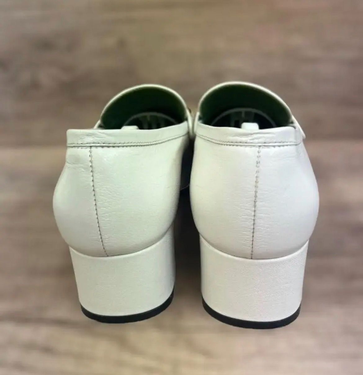 グッチ GUCCI ローファー ホースビット 565365 ホワイト 37 23.5cm 