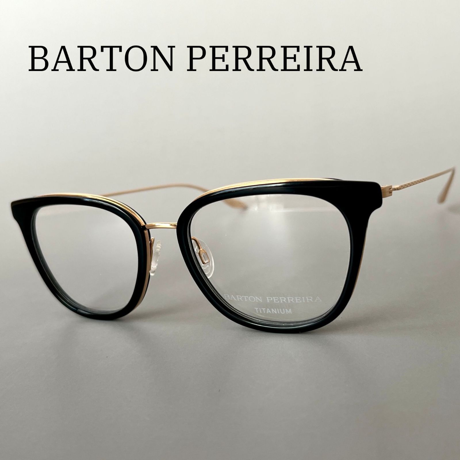 バートンペレイラ メガネ BP5091 メンズ レディース BARTON PERREIRA 新品 チタン 日本製 キャットアイ 高品質 ブラック  ゴールド 黒 金 - メルカリ