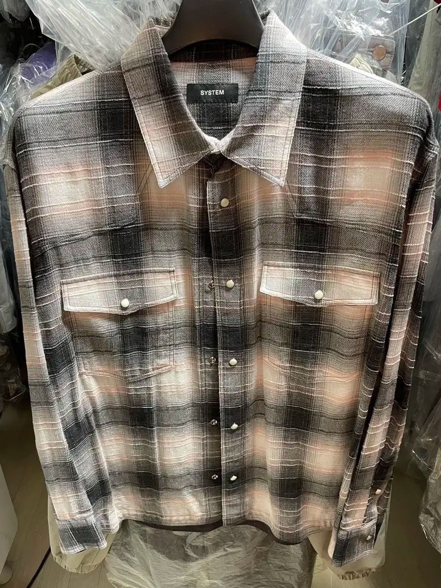 24fw SYSTEM homme(システムオム) チェック シャツ 95 サイズ