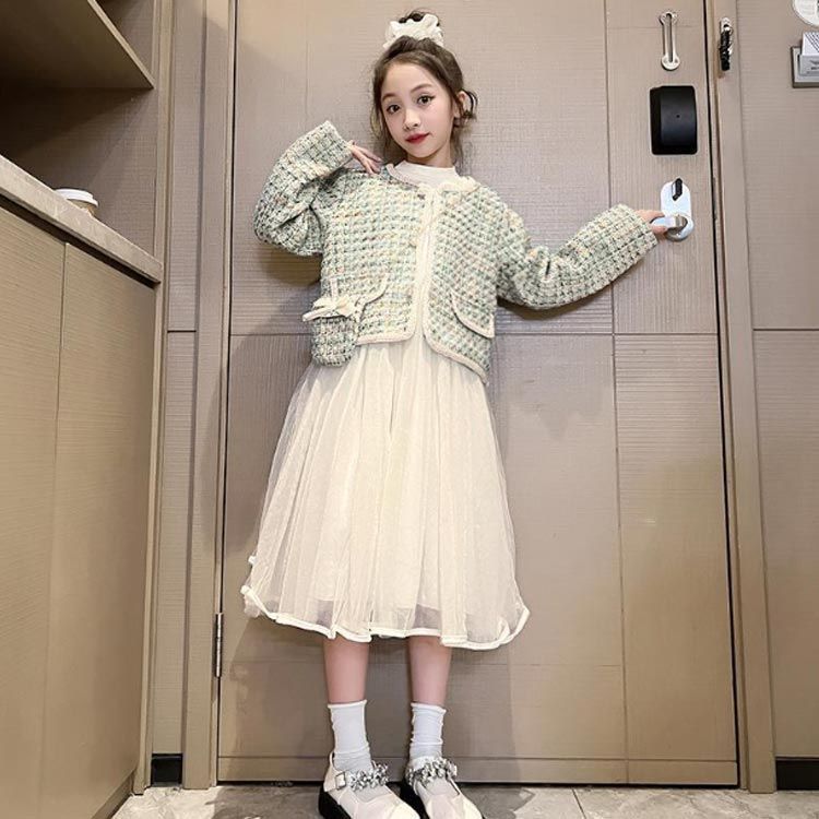 フォーマルドレス ジャケット・コサージュ付き プティマイン 卒園 入学 130 130 女の子 フォーマルスーツ セレモニーワンピース 入学式 卒園式