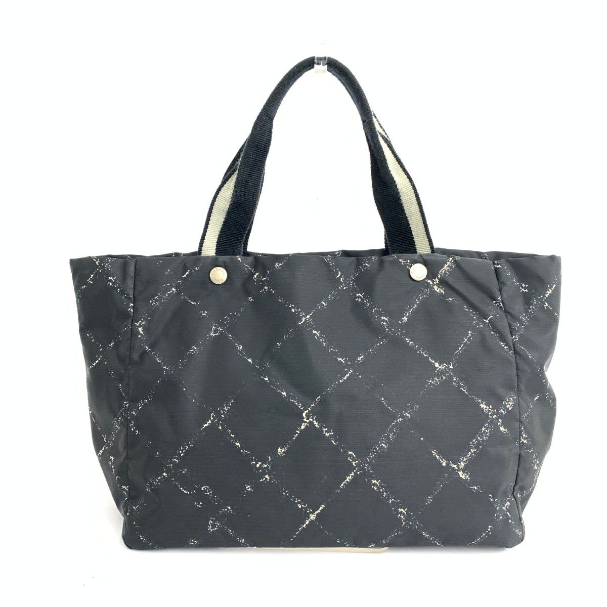 CHANEL シャネル 旧トラベルライン トートバッグ ブラック ナイロン レディース 240001146080