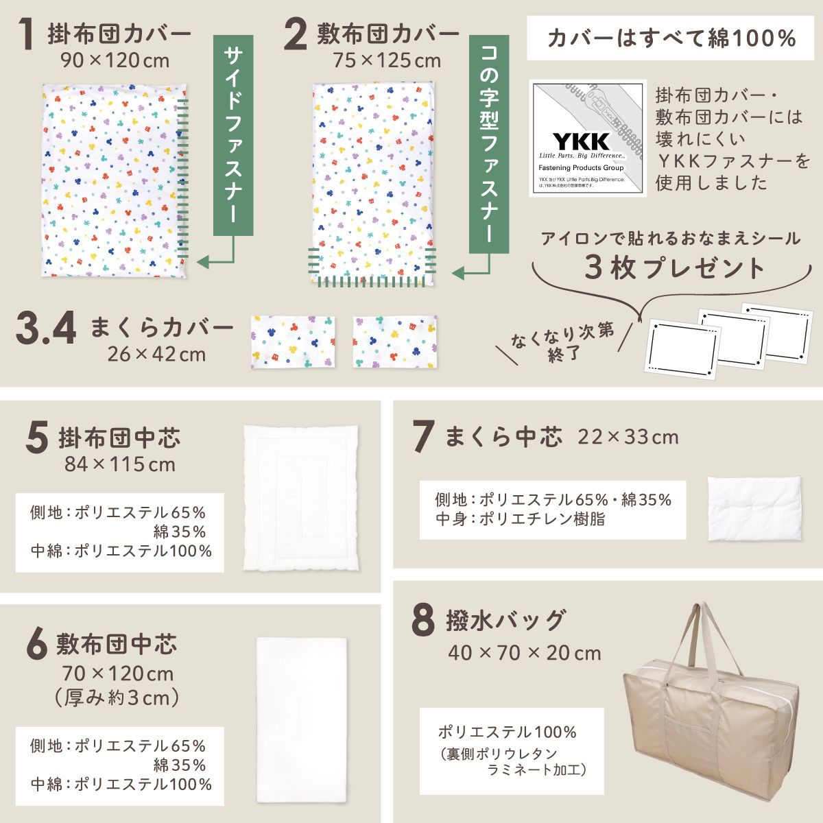 雨の日も安心 通園バッグ