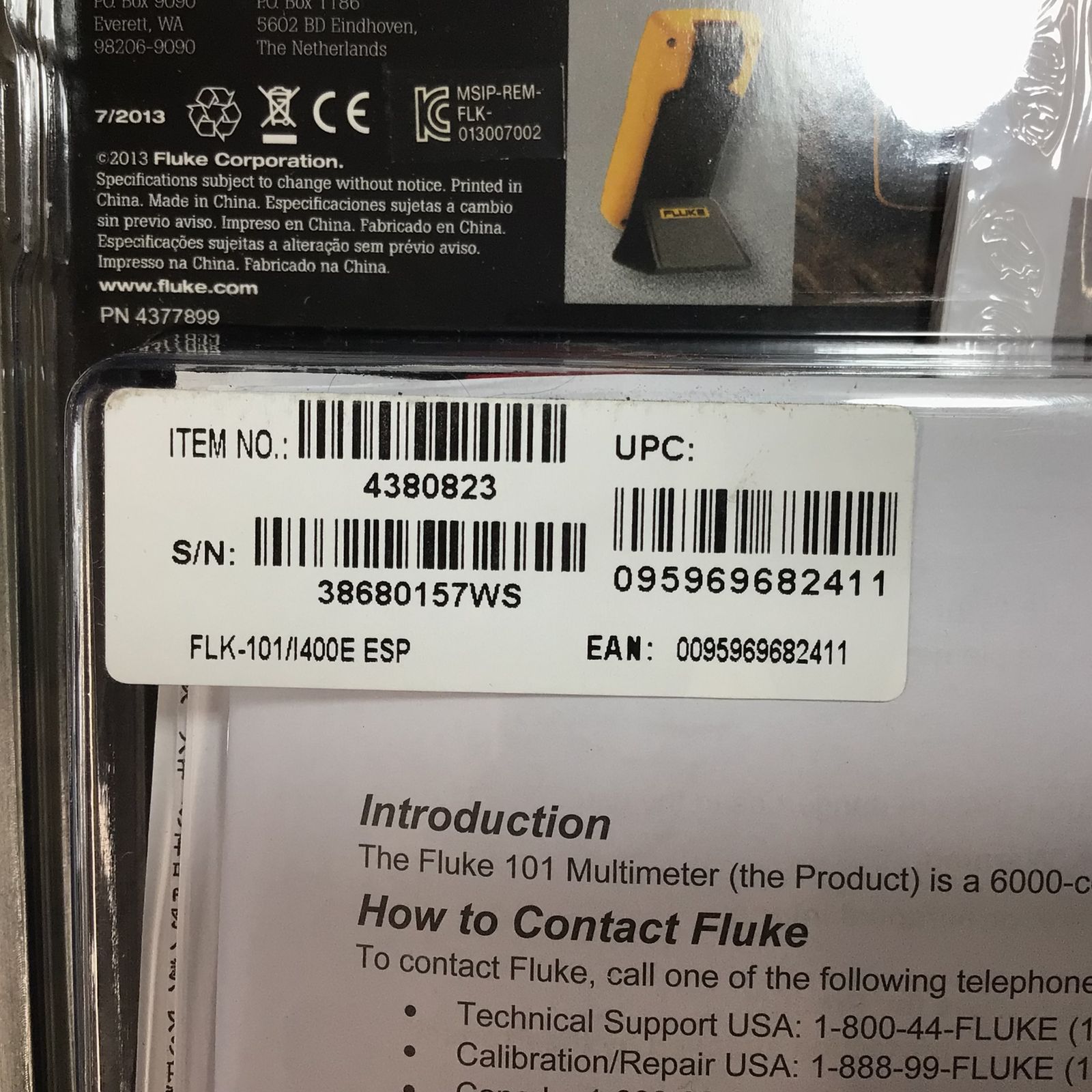 FLUKE (フルーク) ポケットサイズ・マルチメータ i400E電流クランプ付