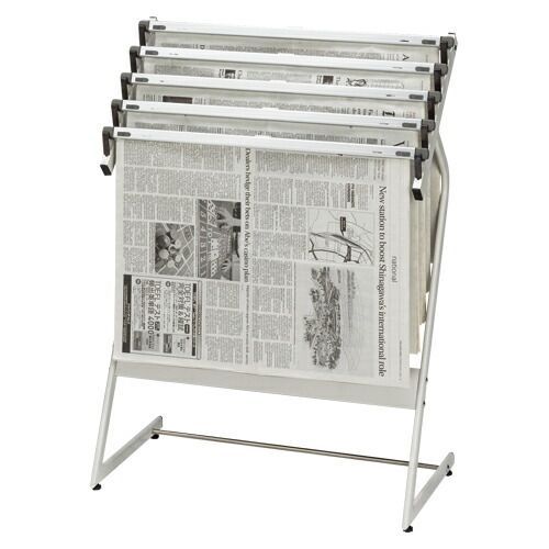 クーポン配布中-スーパー 対象 単品 新聞架 クラウン 新聞架 スチール製 CR-SN551-W 4953349041806
