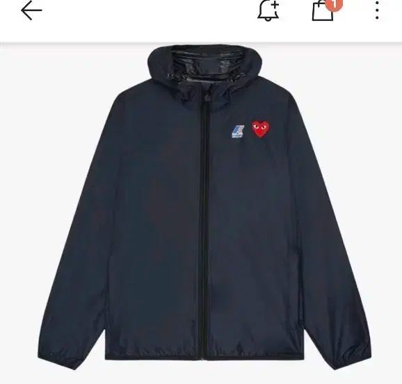 COMME des GARCONS コム デ ギャルソン K-WAY ケーウェイ フルジップアップ ジャケット ネイビー M