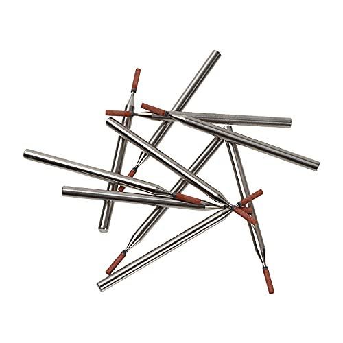 #320 Φ1.5×7×3 円筒型 モノパ！ ビトリファイド軸付砥石 WA 10本入 研磨 研削 先端工具 (#320 Φ1.5×7×3 円筒型)