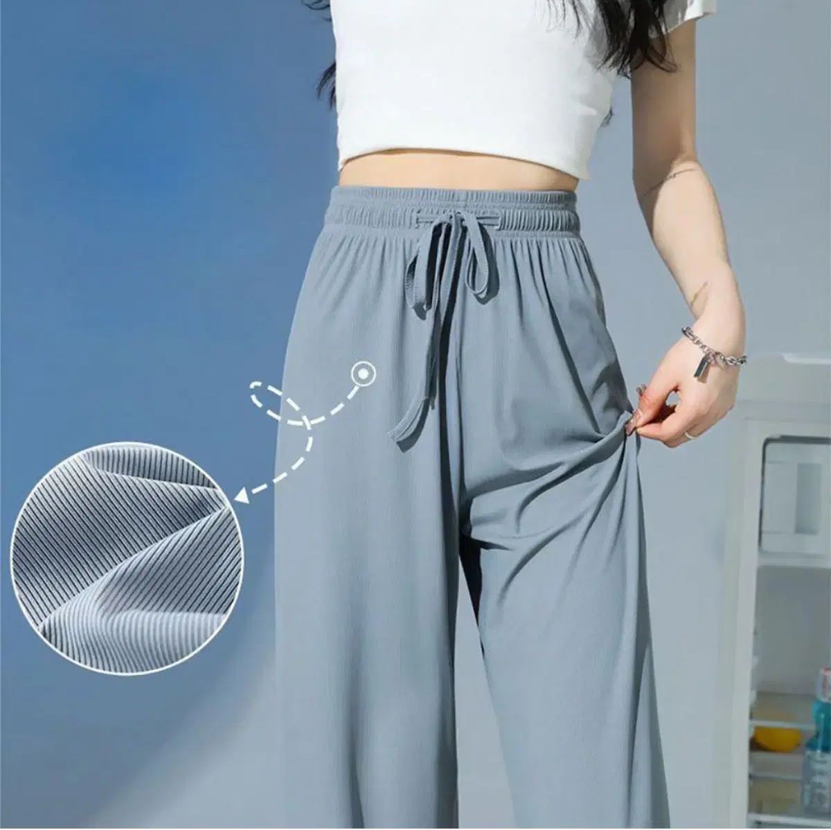 レクメント 夏 ワイド スラックス
