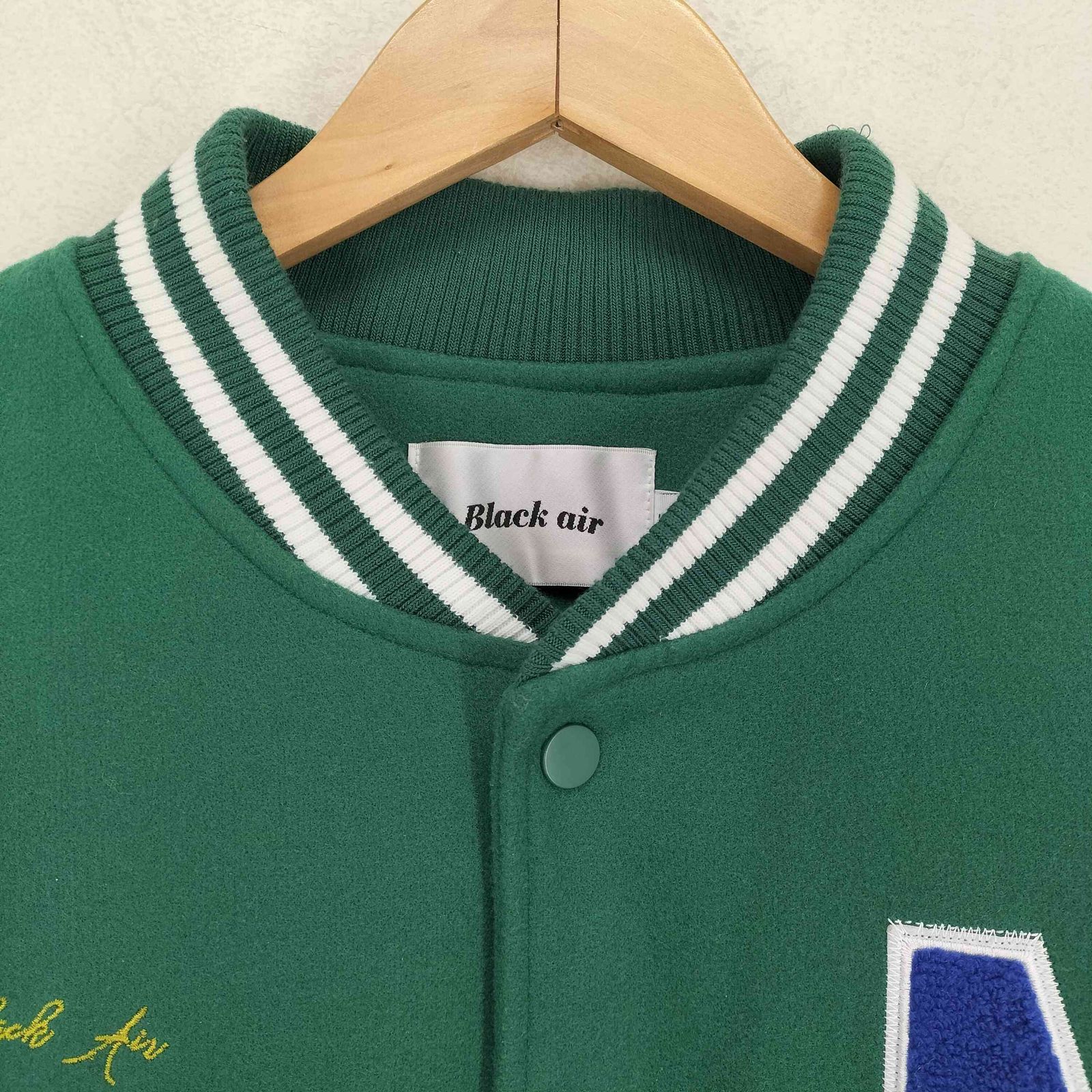 スタジャン A刺繍 ブラウンアイボリー M マルシェノア 希少 刺繍入り