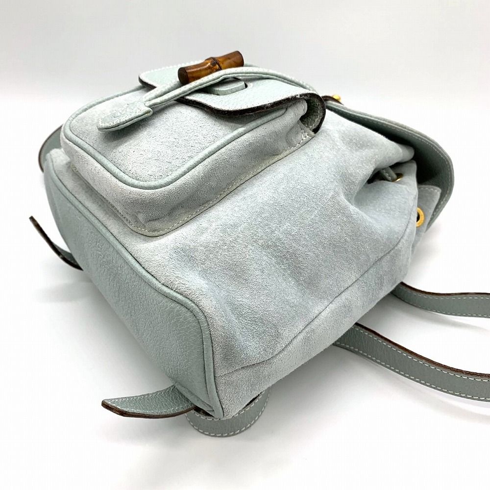 GUCCI グッチ リュック デイパック バンブー スウェード/レザー ライト  