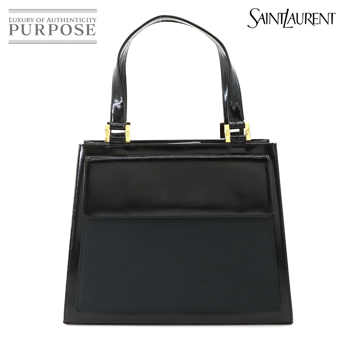 美品 イヴ サンローラン YVES SAINT LAURENT ハンド バッグ レザー  