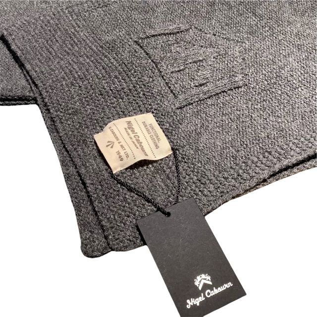 Nigel Cabourn MAIN LINE KNIT STOLE BROAD ARROW Grey