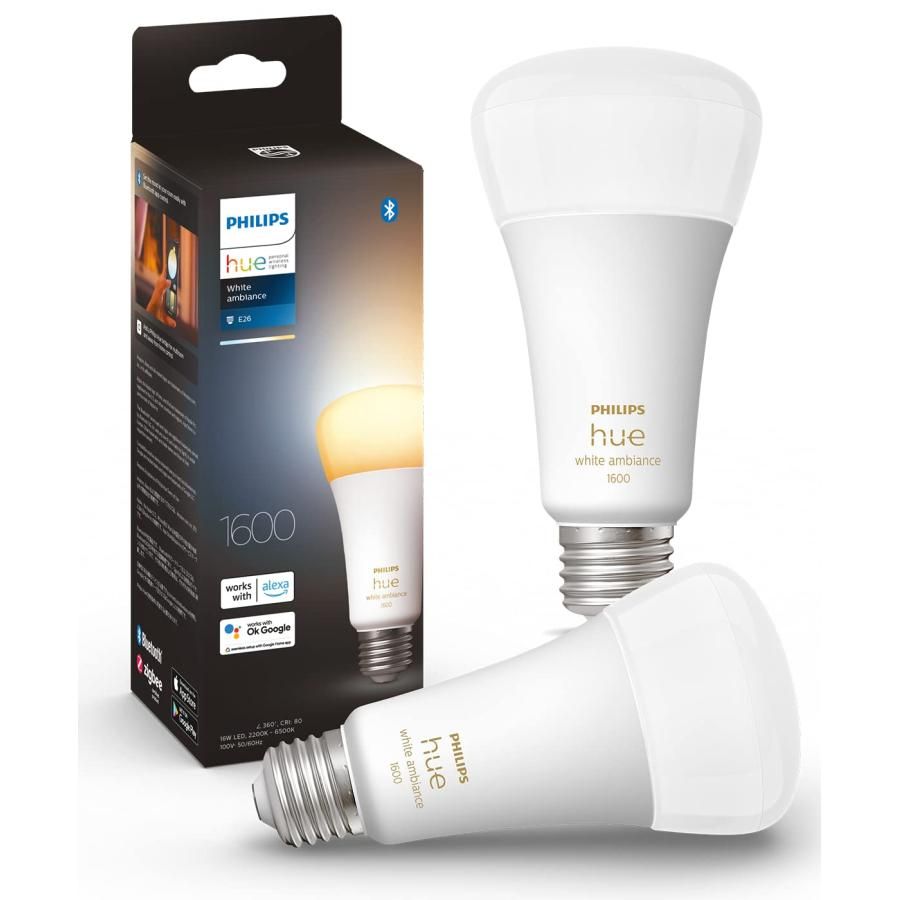 Philips Hue スマート電球 E26 100W ホワイトグラデーション 2個 セット - フィリップスヒュー LEDライト スマートライト