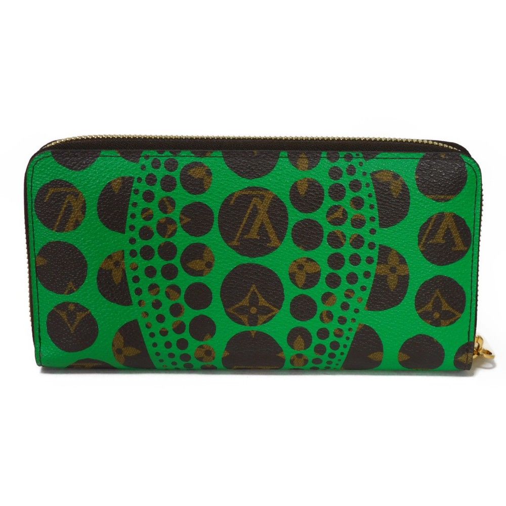 Louis vuitton　ルイヴィトン　草間彌生　グリーン　ジッピーウォレット LOUIS VUITTON ルイ・ヴィトン ジッピーウォレット クサマヤヨイ
