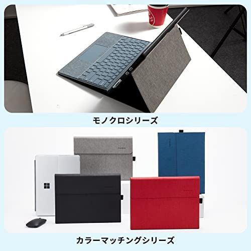 レッド Omnpak Microsoft Surface Pro 8 2021 ケース 保護カバー 表面