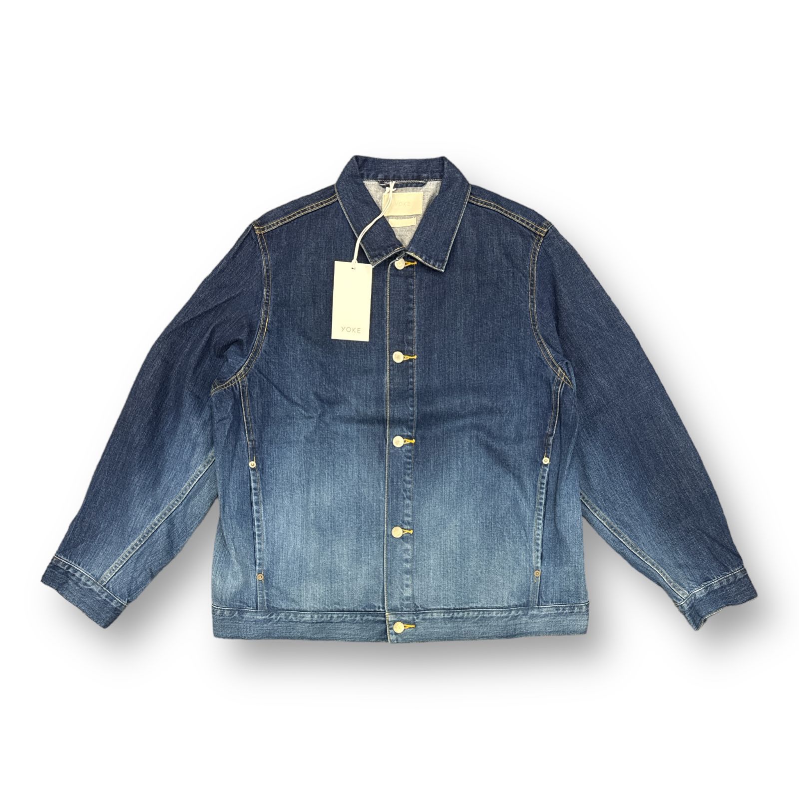 定価57200円 新品 YOKE 23SS Bleach Out Denim Jacket ブリーチ デニムジャケット Gジャン ヨーク  YK23SS0467B-B インディゴ 2 61751A