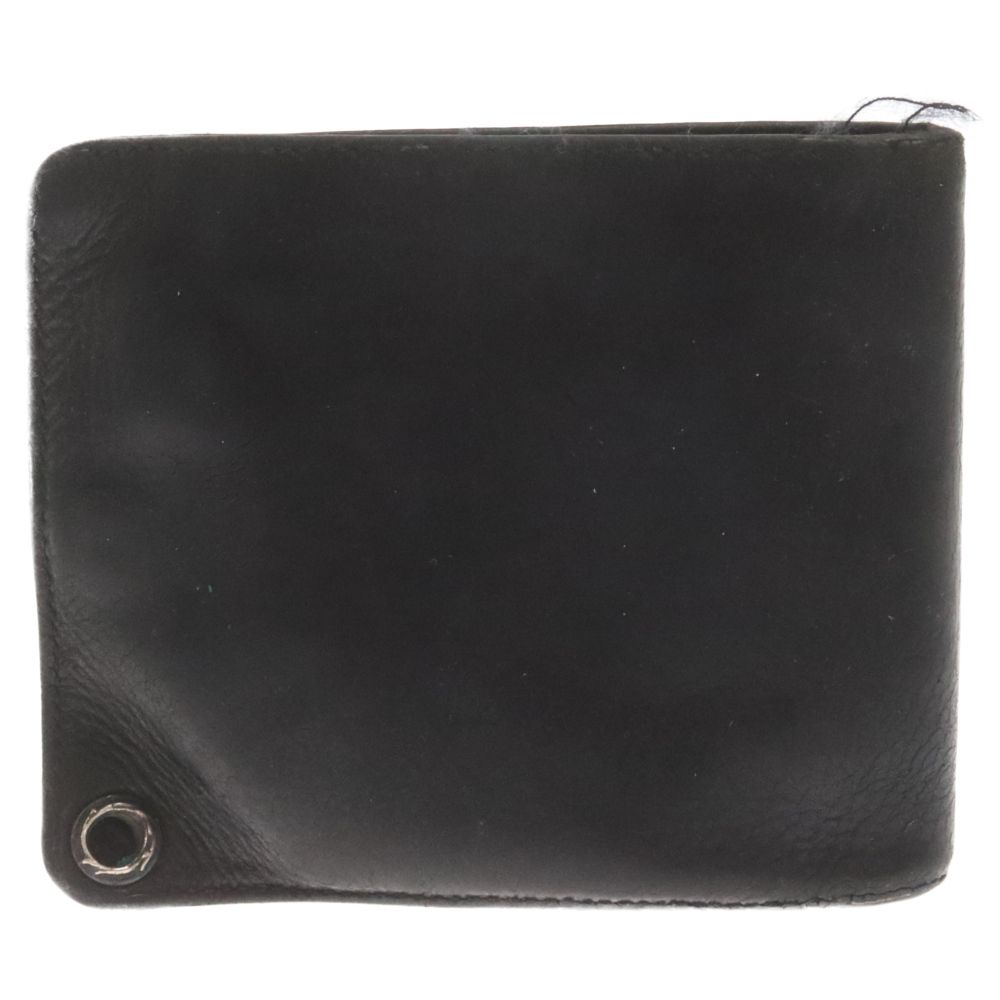 CHROME HEARTS (クロムハーツ) 1SNAP CROSS BALL BUTTON WALLET 1スナップクロスボールボタンウォレット  二つ折り財布 レザー ブラック - メルカリ