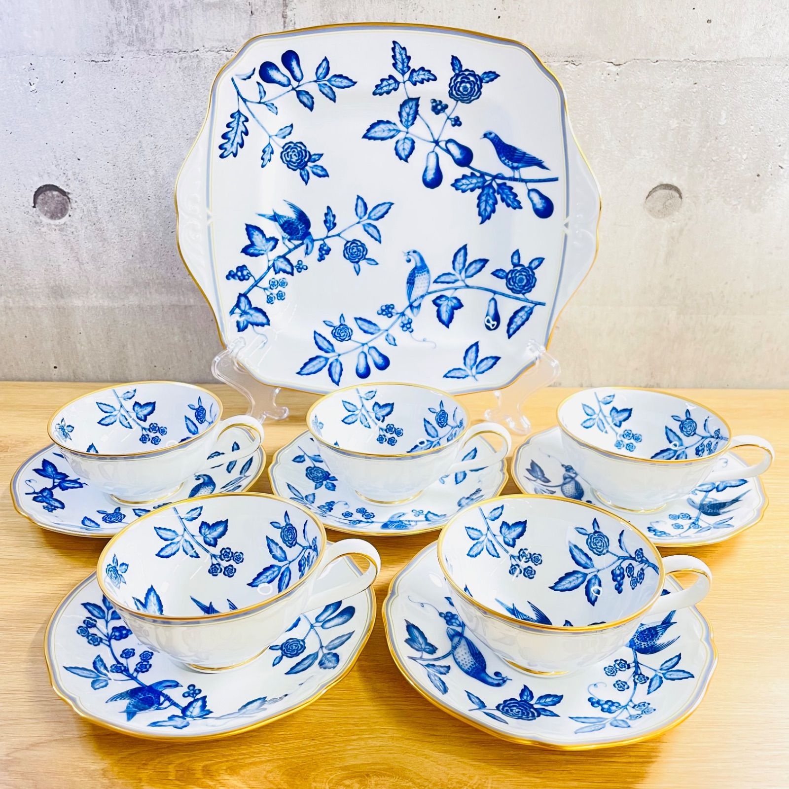 ノリタケ　ラピスマナー　スクエアプレート　6枚セット 希少【Noritake】LAPIS MANORスクエアプレート カップ&ソーサー - メルカリ