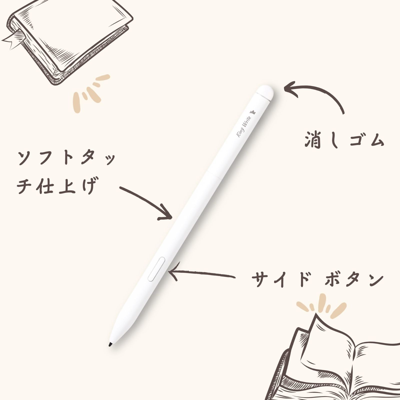 数量 パームリジェクション対応 最大4096レベル筆圧対応 高精度 用EM