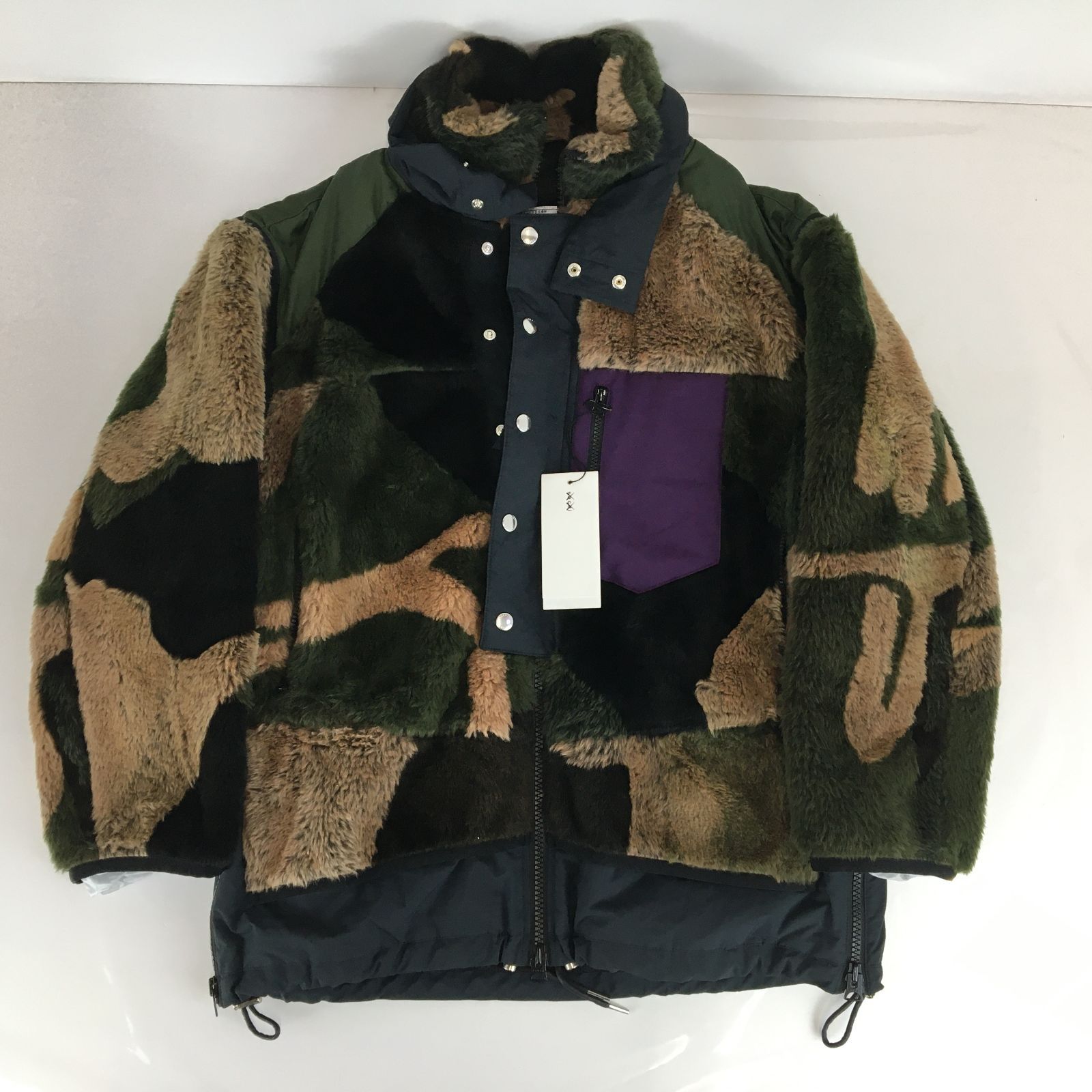 sacai サカイ × KAWS カウズ Jacquard Faux Fur Reversible Blouson ブルゾン ジャケット SIZE1  00643hi◇128 - メルカリ