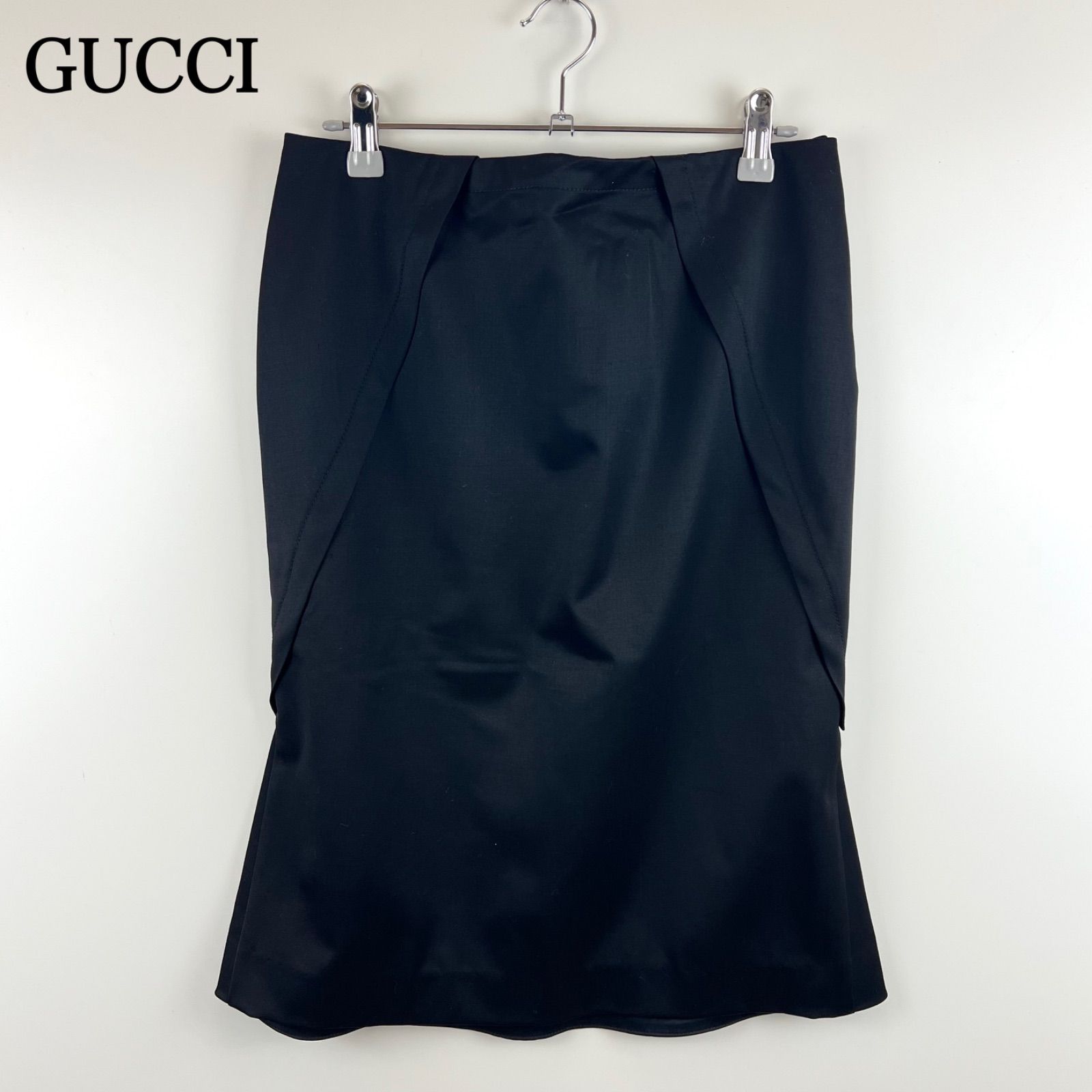 GUCCI 00s 2004 archive design skirt 42 グッチ アーカイブ デザインスカート ブラック アーカイブ オールド y2k