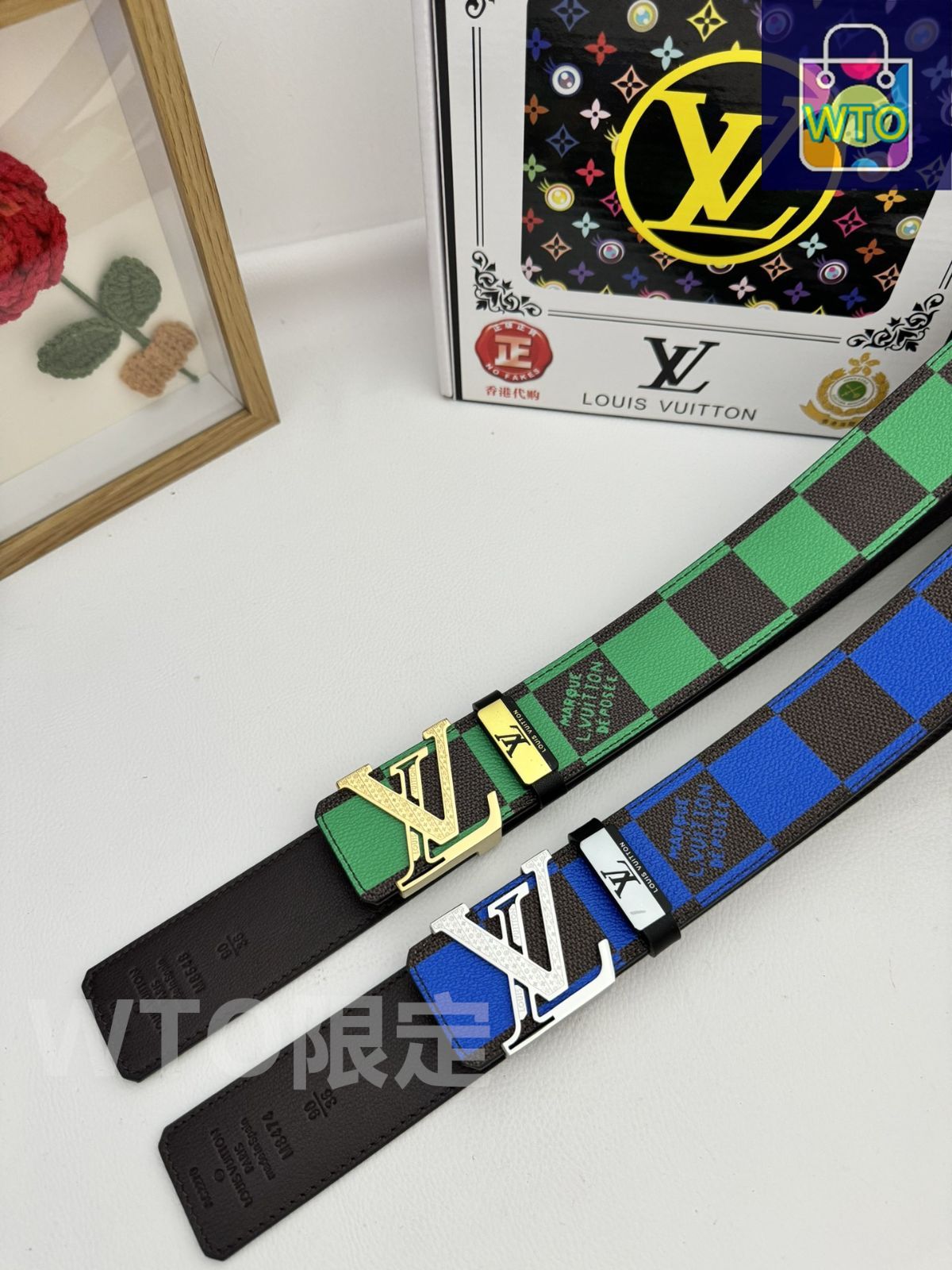 ルイヴィトン　ベルト LOUIS VUITTON サンチュール ベルト タイガ アルドワーズ 90cm