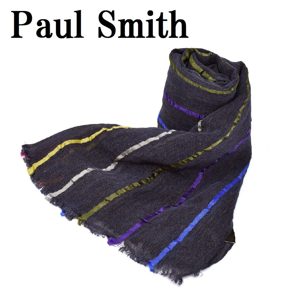 ポールスミス PAUL SMITH M2A 668E AS63 47 スカーフ メンズ マルチストライプ ネイビー