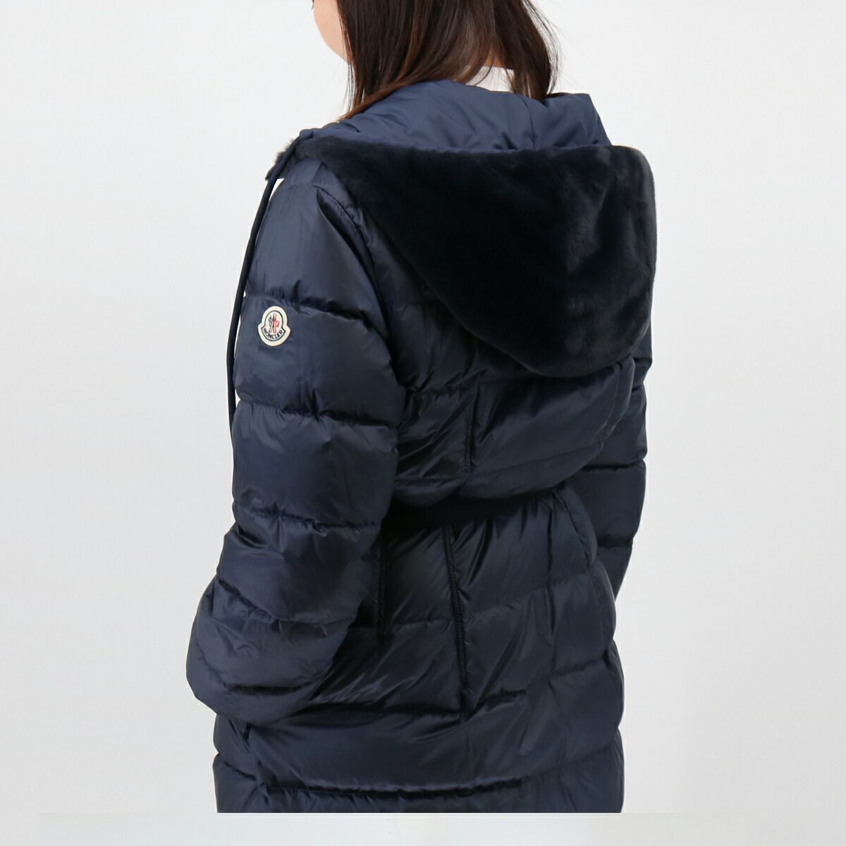 MONCLER モンクレール EVETTES GIUBBOTTO 1C00041 59632 リバーシブルダウンコート ベルト付き ダウンジャケット  ロングダウン ロングコート アウター 778/NAVY レディース フード ロゴ - メルカリ