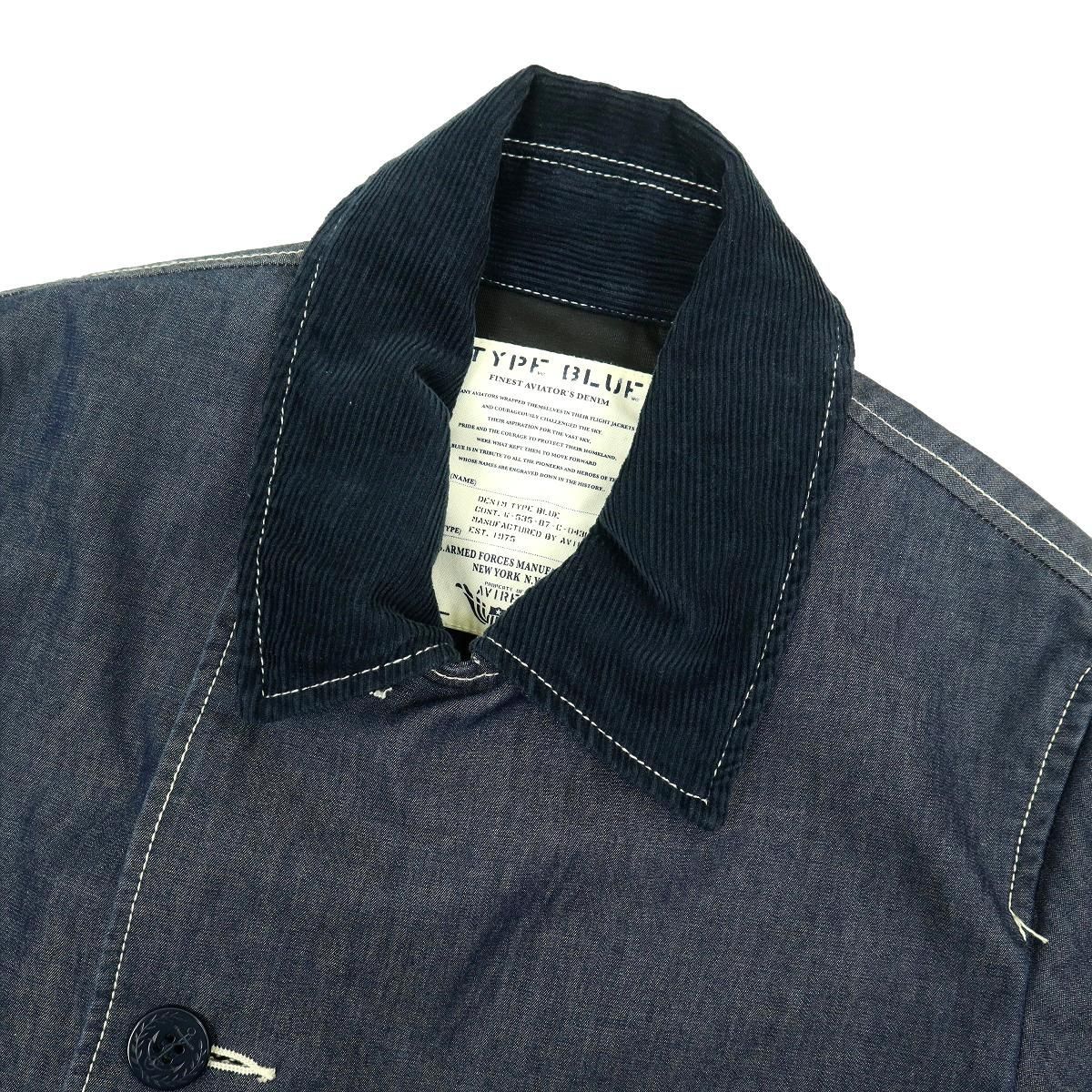 B3521】【極美品】AVIREX TYPE BLUE アビレックスタイプブルー デニム 