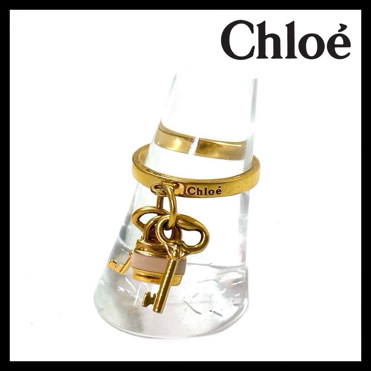 CH【Chloe】リング カデナ パドロック/南京錠 キー/鍵 チャーム